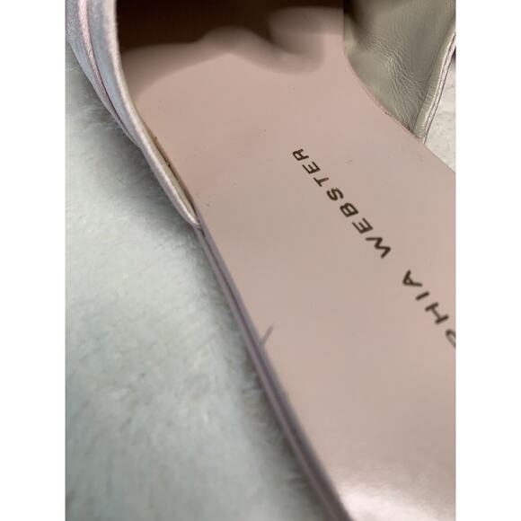 Sophia Webster Flats Lilico Crystal Pink Ruched Satin Slide Sandals 36.5 - Picture 8 of 11
